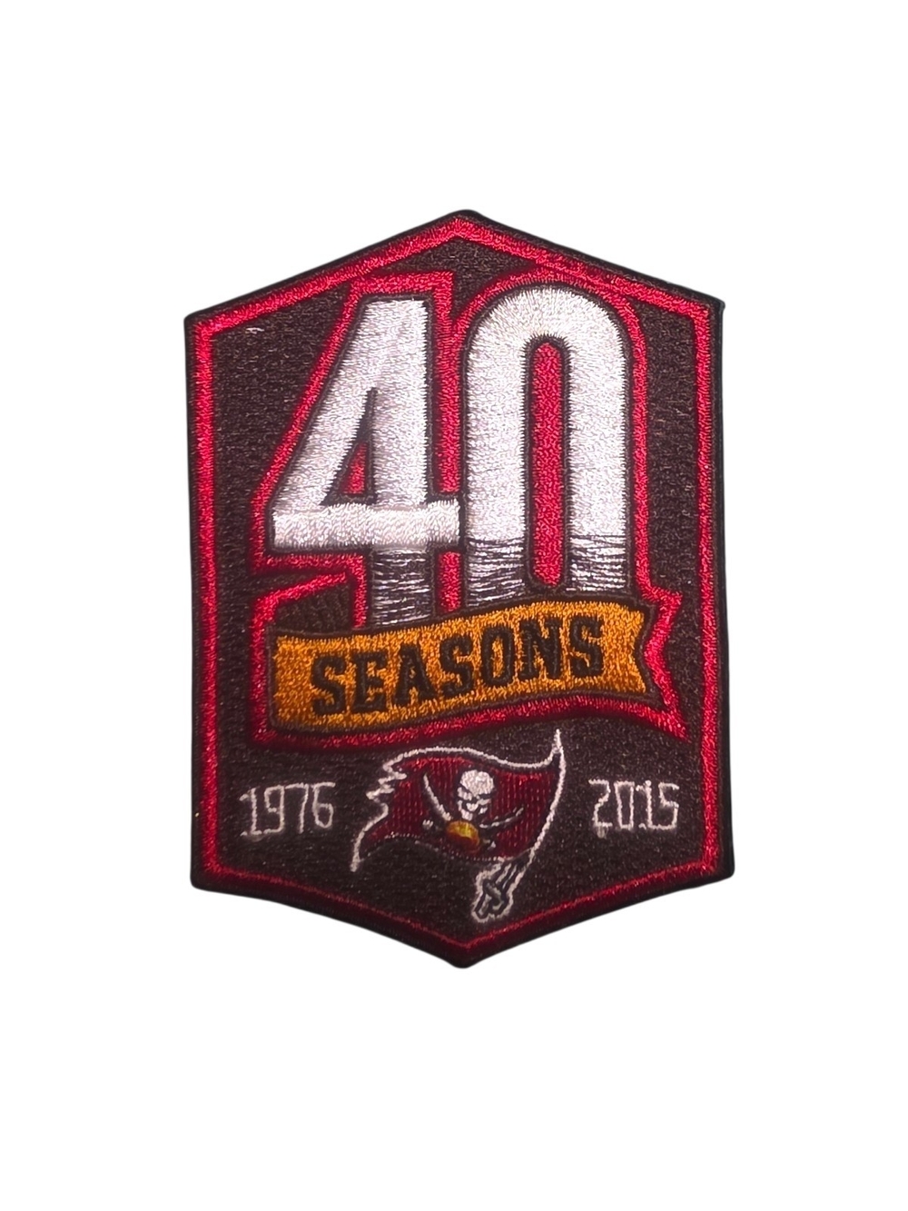 Vintage Tampa Bay Buccaneers 40th anniversary iron-on patch